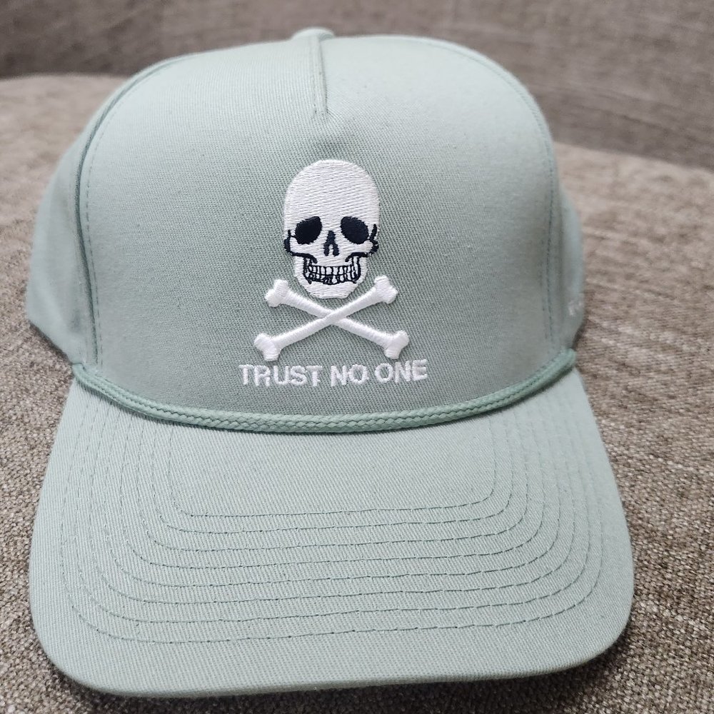 Field Grade Trust No One Sage Twill Trucker Hat - NWT